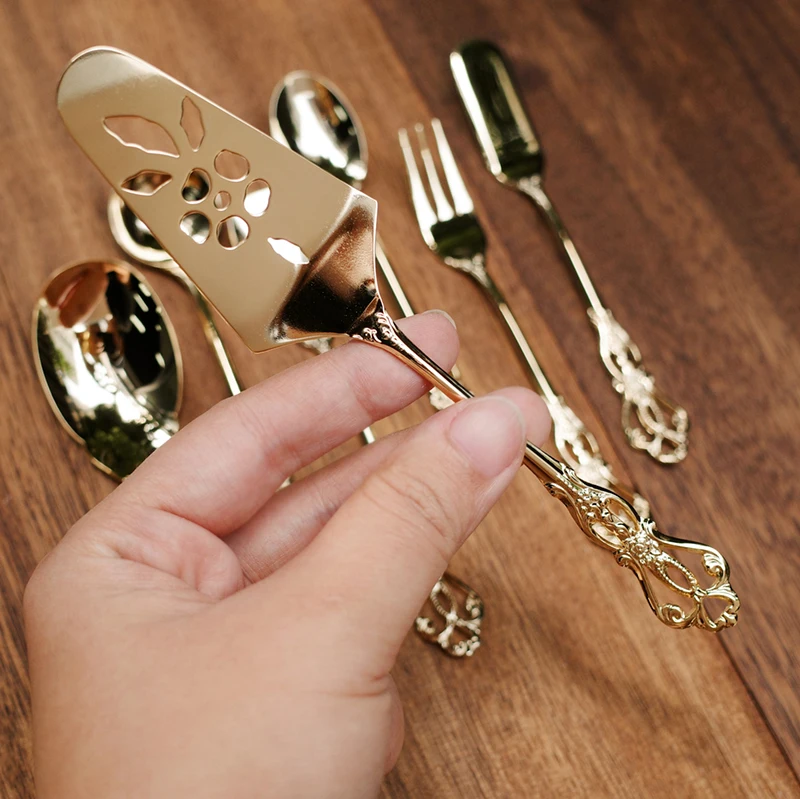 7 pieces set of Japanese stainless steel coffee spoon dessert fork cake spatula butter knife western food tableware set
7 pieces set of Japanese stainless steel coffee spoon dessert fork cake spatula butter knife western food tableware set