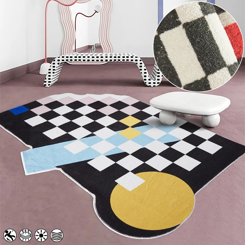Nordic Chessboard Carpet for Living Room Luxury Irregular Creative Leisure Soft Rug Bedroom Room Decor Bedside Entrance Door Mat
Nordic Chessboard Carpet for Living Room Luxury Irregular Creative Leisure Soft Rug Bedroom Room Decor Bedside Entrance Door Mat