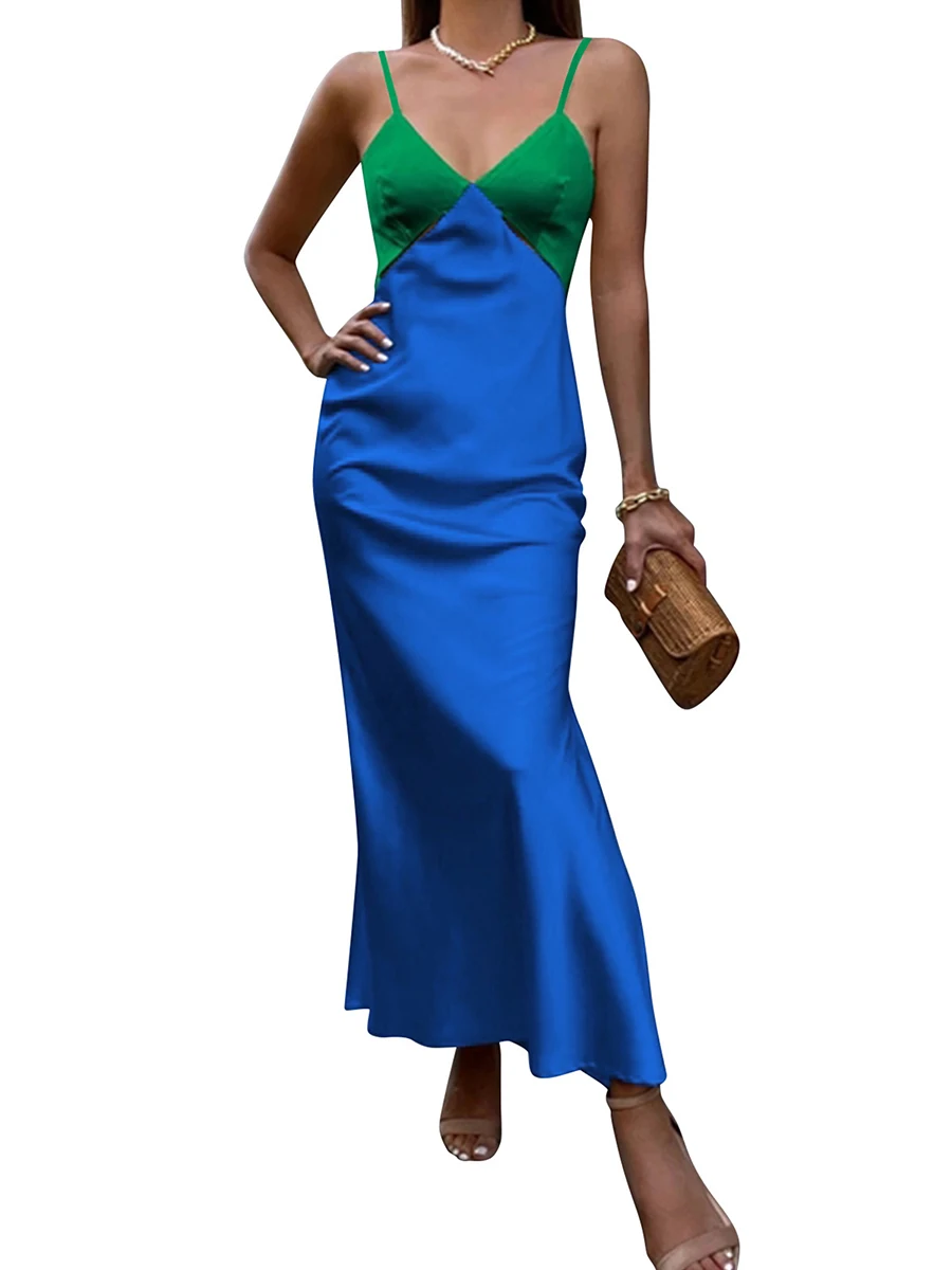 Women Hollow Out Long Dress Strapless Tube Top Dress Color Block Cut Out Bodycon Dress
Women Hollow Out Long Dress Strapless Tube Top Dress Color Block Cut Out Bodycon Dress