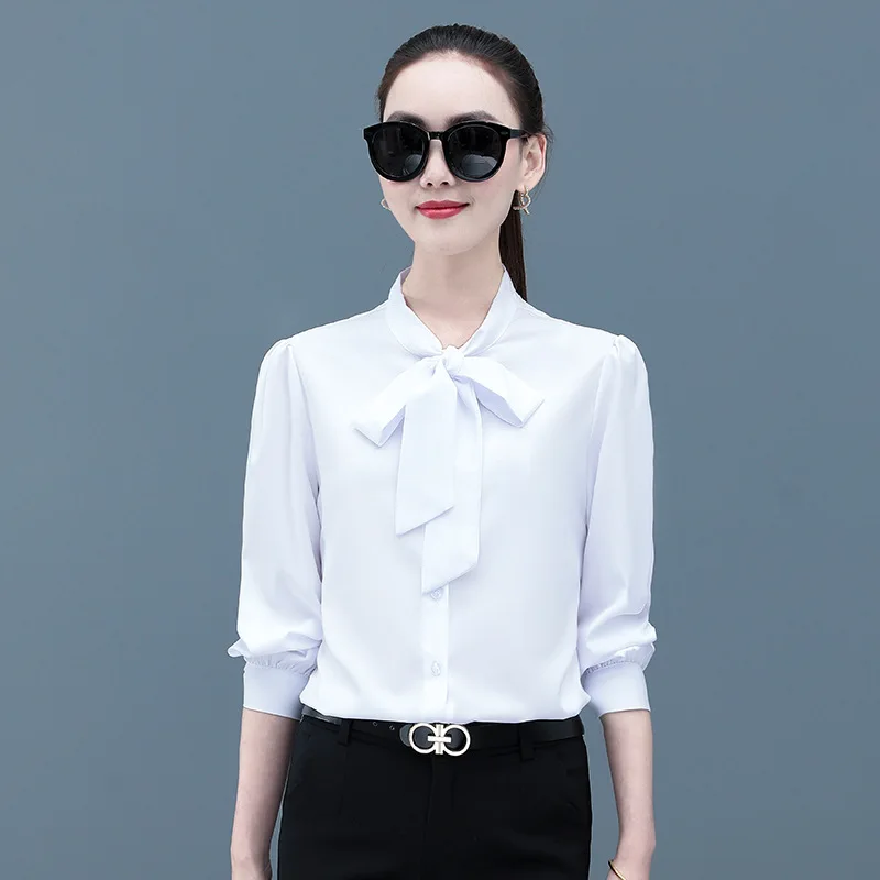 Korean Fashion White Chiffon Women Shirts Office Lady Button Up Shirt Long Sleeve Blouse Women Tops Camisas Mujer Ladies Tops
Korean Fashion White Chiffon Women Shirts Office Lady Button Up Shirt Long Sleeve Blouse Women Tops Camisas Mujer Ladies Tops