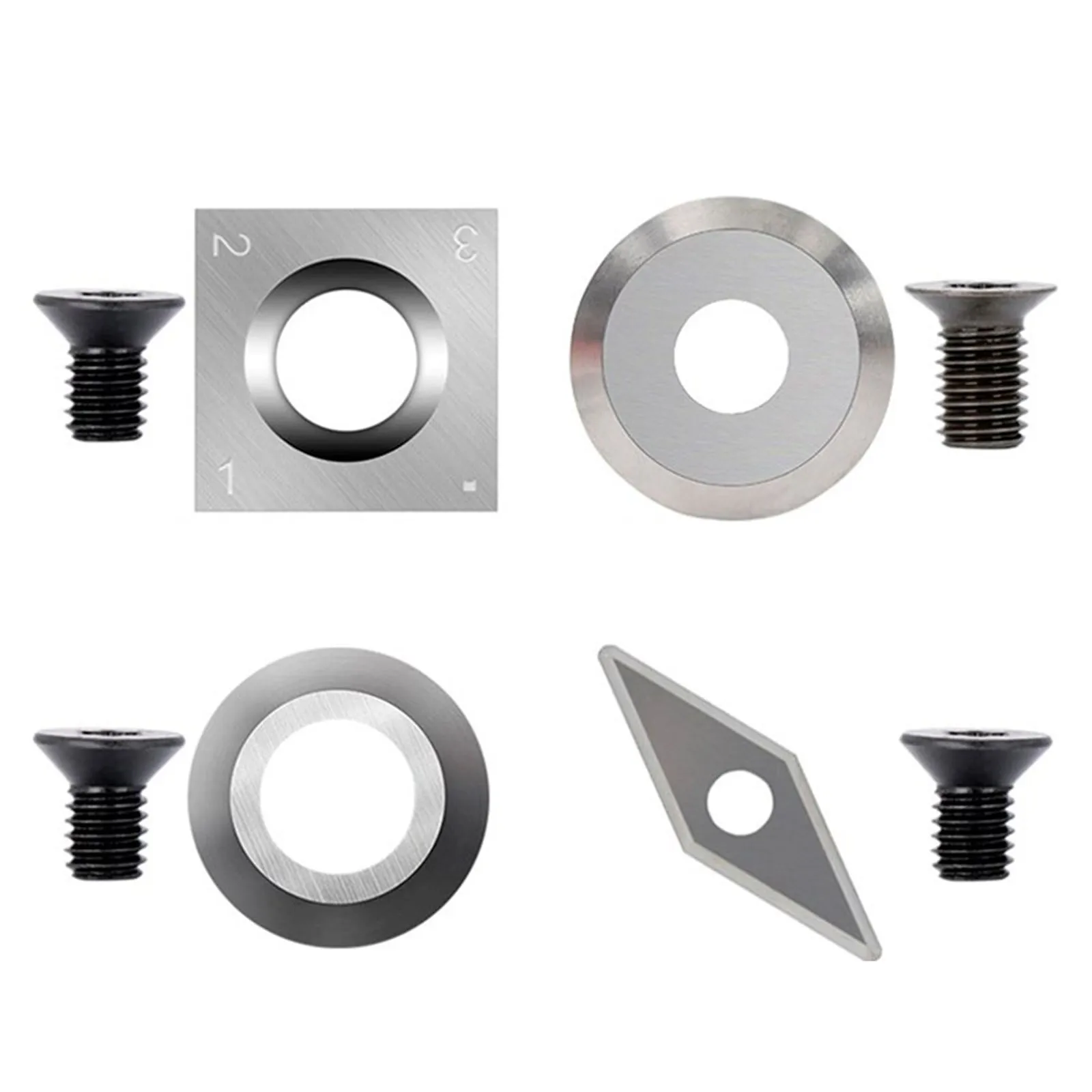 8pcs Carbide Insert Cutter For Wood Square Carbide Insert Lathe Turning Solid Tungsten Carbide Finisher Hollow Tool Insert Blade
8pcs Carbide Insert Cutter For Wood Square Carbide Insert Lathe Turning Solid Tungsten Carbide Finisher Hollow Tool Insert Blade