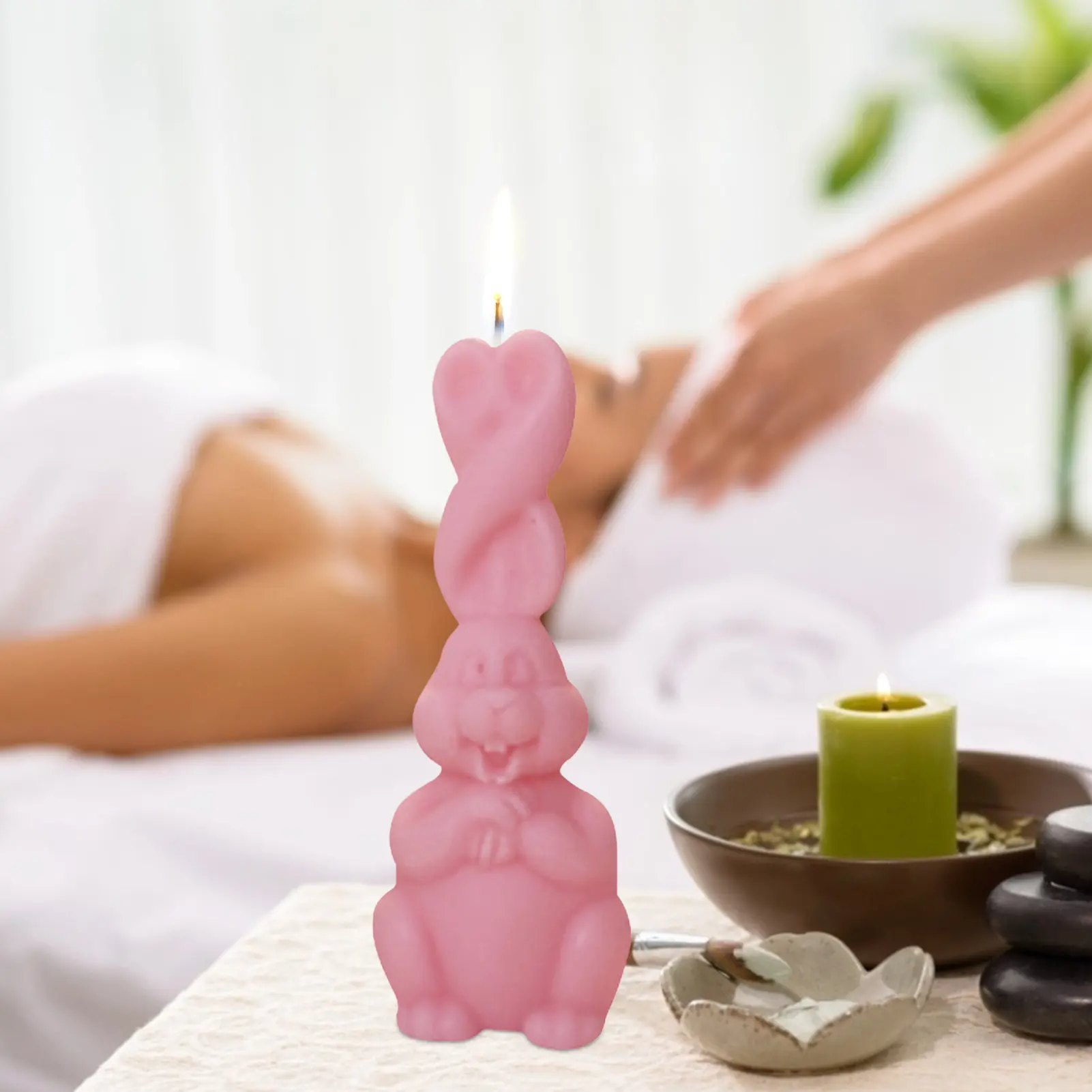3D Rabbit Candle Mold Easter Rabbit Silicone Mold Creative Bunny With Twisted Long Ears DIY Mould For Making Aromatherapy
3D Rabbit Candle Mold Easter Rabbit Silicone Mold Creative Bunny With Twisted Long Ears DIY Mould For Making Aromatherapy