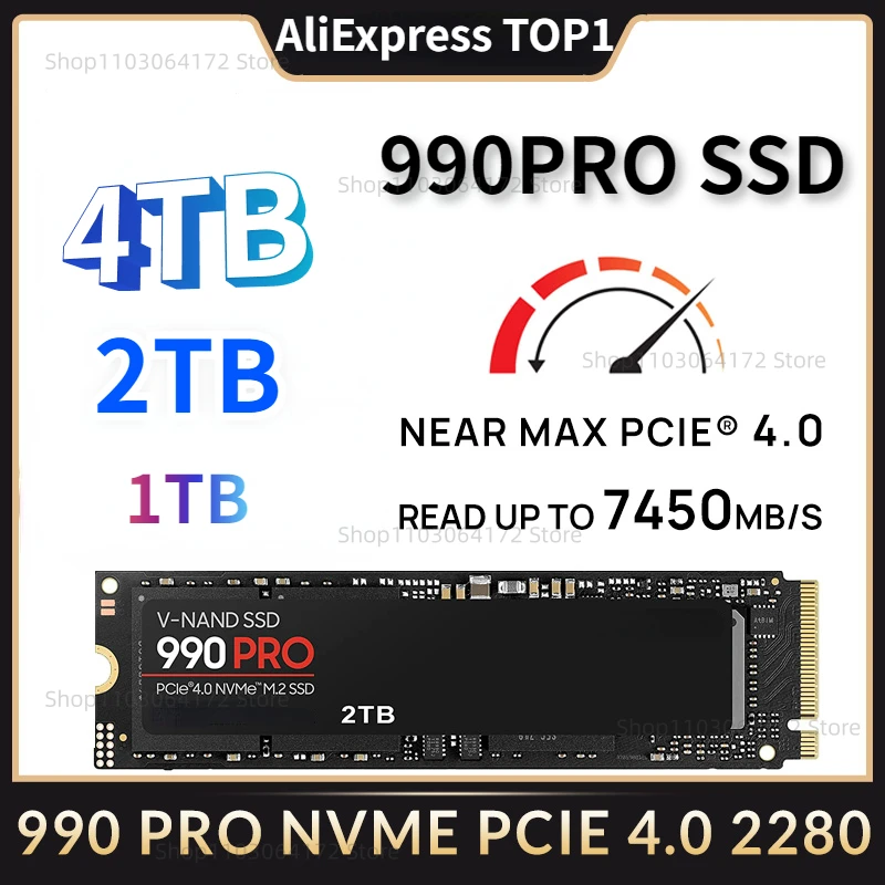 Newest Brand Original 990 PRO SSD 4TB/2TB NVMe PCIe Gen4.0X4 M.2 2280 Disk Drive for PlayStation5/Laptop/Mini PC/Gaming Computer
Newest Brand Original 990 PRO SSD 4TB/2TB NVMe PCIe Gen4.0X4 M.2 2280 Disk Drive for PlayStation5/Laptop/Mini PC/Gaming Computer
