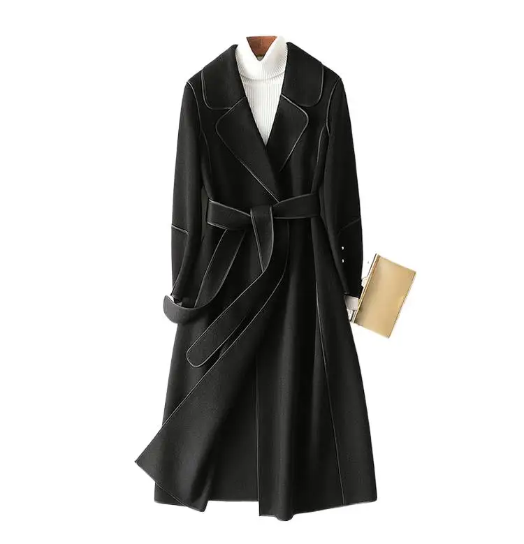 2023 Women Winter Clothing New Fashion Wool Slim Coat Double-faced Cashmere Long Coat 1025
2023 Women Winter Clothing New Fashion Wool Slim Coat Double-faced Cashmere Long Coat 1025