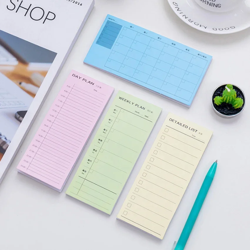 1Pack/lot Simple and small fresh Day Week Month Plan Detailed Lists N Times Sticky Memo Student Stationery Office Supply
1Pack/lot Simple and small fresh Day Week Month Plan Detailed Lists N Times Sticky Memo Student Stationery Office Supply