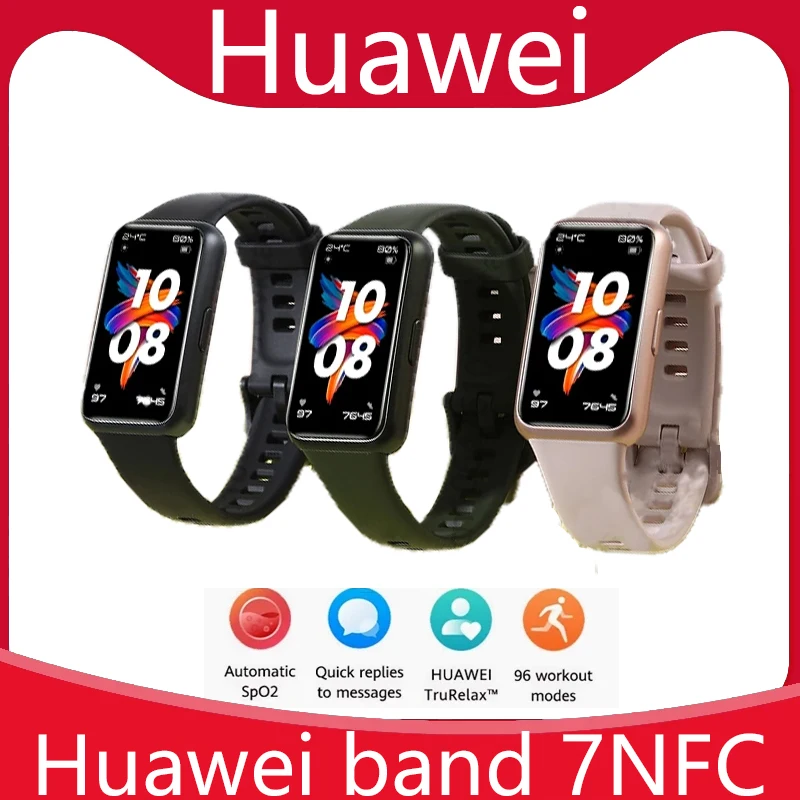 Huawei Band 7 NFC Smart Band Blood Oxygen 1.47'' AMOLED Screen Heart Rate Tracker Smartband 2 Weeks Battery Life 5ATM Waterproof
Huawei Band 7 NFC Smart Band Blood Oxygen 1.47'' AMOLED Screen Heart Rate Tracker Smartband 2 Weeks Battery Life 5ATM Waterproof