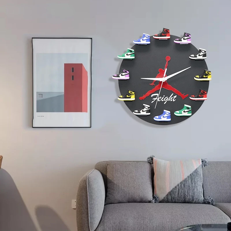 AJ - Creative Basketball Shoes Wall Clock 3D Stereo Clock Modern Design 30cm Silent Sports Wall Clocks Home Decor Boys Room
AJ - Creative Basketball Shoes Wall Clock 3D Stereo Clock Modern Design 30cm Silent Sports Wall Clocks Home Decor Boys Room