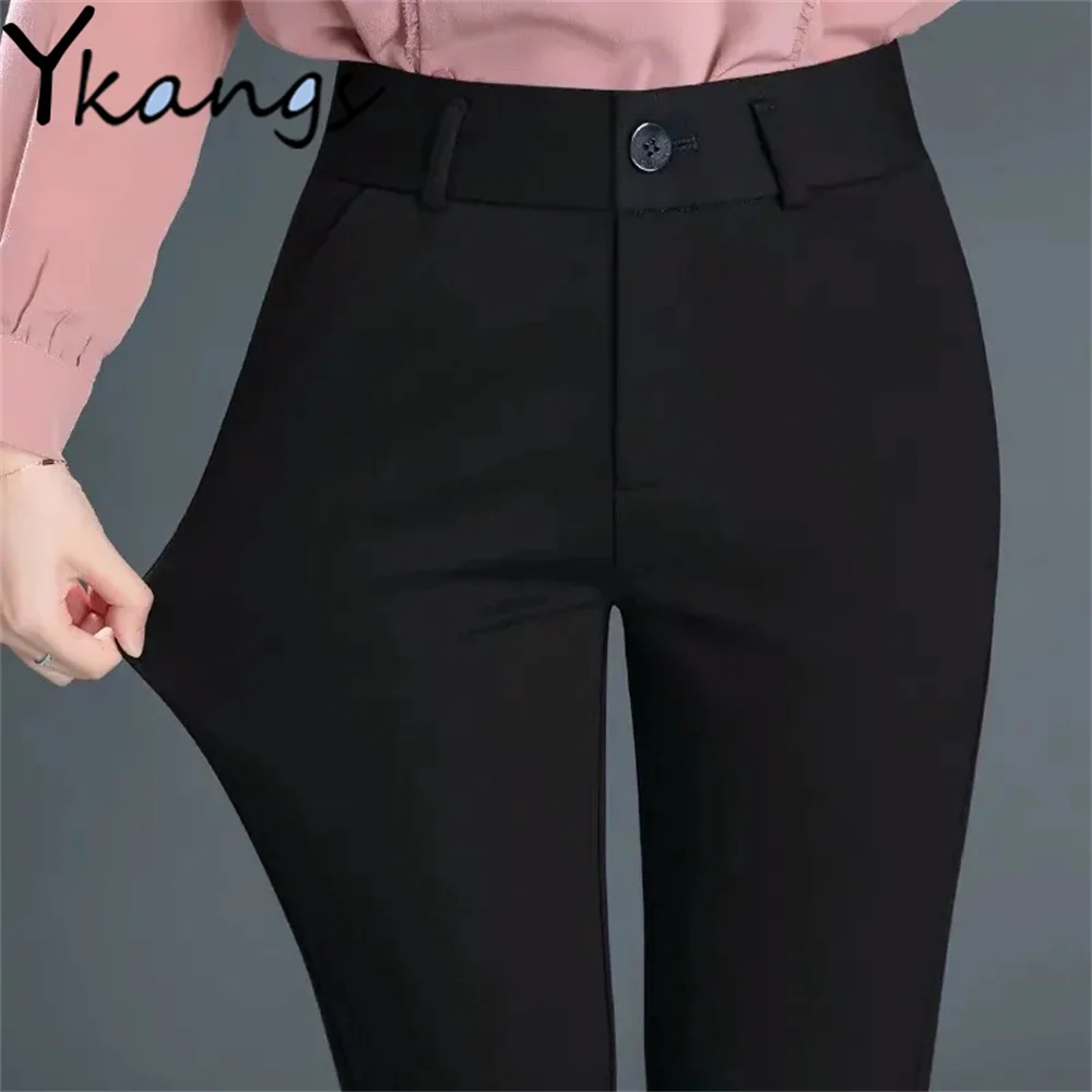 Elegant Black Office Lady Work Wear Pants Plus Size High Waist Women'S Straight Pants Female Simple Casual Elastic Mom Trousers
Elegant Black Office Lady Work Wear Pants Plus Size High Waist Women'S Straight Pants Female Simple Casual Elastic Mom Trousers