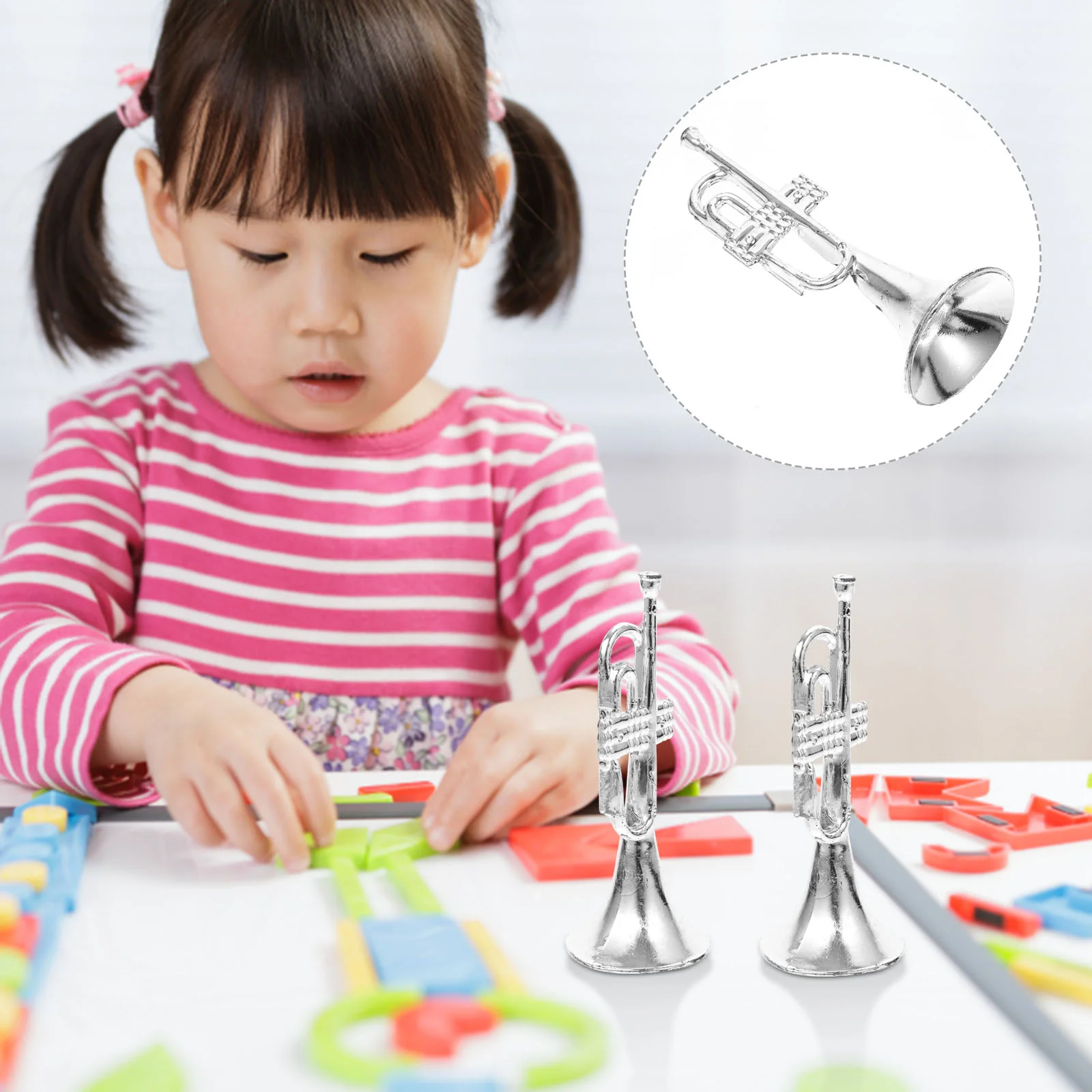 12pcs Trumpet Adornment Simulation Realistic Kids Small Trumpet Musical Instrument Adornment Mini Trumpet Home Decoration
12pcs Trumpet Adornment Simulation Realistic Kids Small Trumpet Musical Instrument Adornment Mini Trumpet Home Decoration