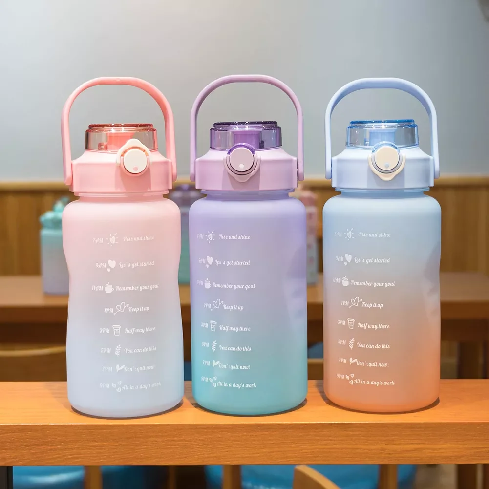 1500ml Colorful Water Kettle w/ Marker Large Capacity Sports Outdoor Travel Leakproof Gradient Drinking Frosted Water Bottles
1500ml Colorful Water Kettle w/ Marker Large Capacity Sports Outdoor Travel Leakproof Gradient Drinking Frosted Water Bottles