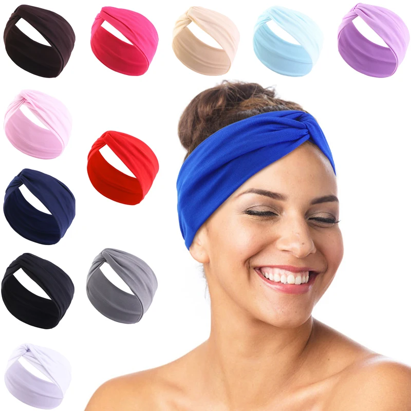 Fashion Women Wide Headband Hair Accessories Solid Color Stretch Knotted Hairband Elastic Hair Bands Sport Yoga Hair Accessories
Fashion Women Wide Headband Hair Accessories Solid Color Stretch Knotted Hairband Elastic Hair Bands Sport Yoga Hair Accessories