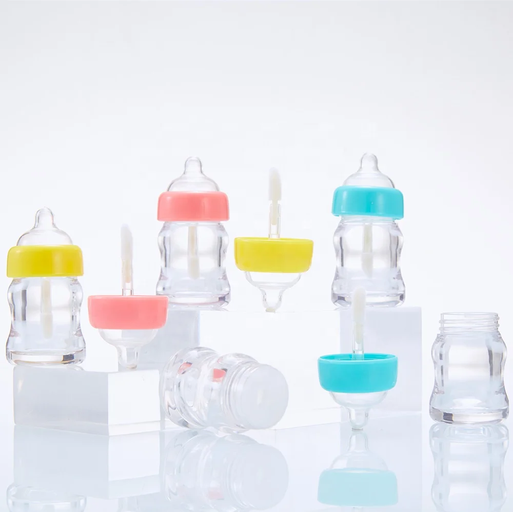 

200pcs/lot KIDS LOVE Mini 7ml multi-color milk bottle shaped Lip Color Lip Glaze Lip honey empty nozzle lipgloss tube