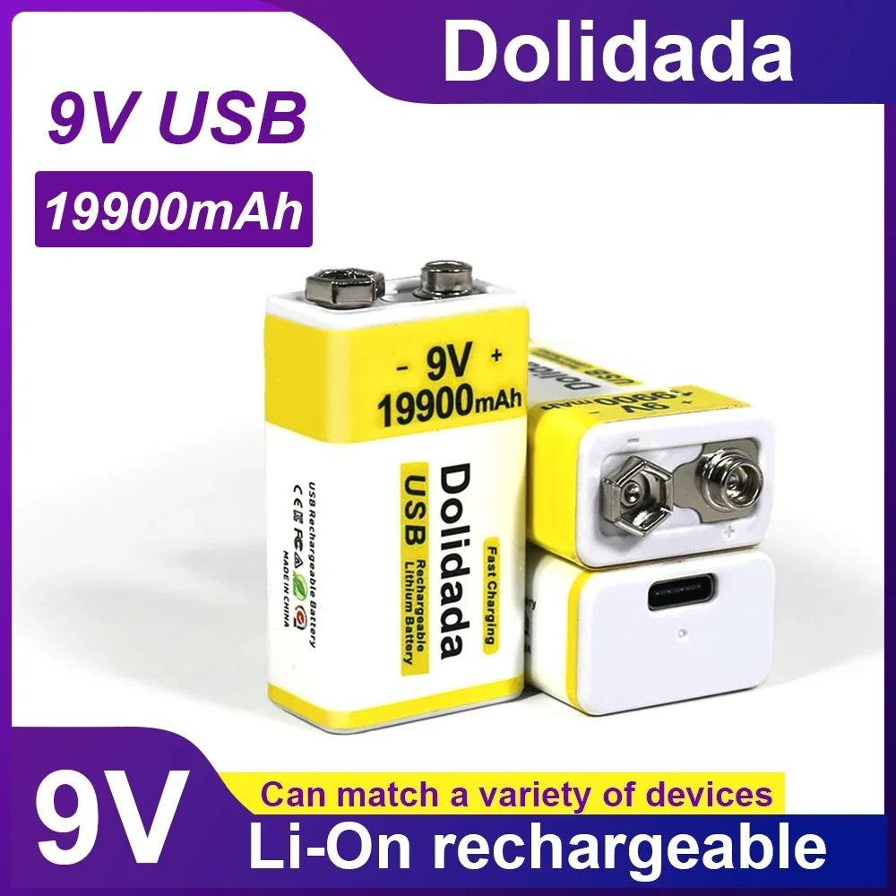 Free Shipping 2023 Best-selling 9V 19900mAh+USB Fast Charging Line LI-ION Rechargeable Battery for Multimeter Microphone Toy
Free Shipping 2023 Best-selling 9V 19900mAh+USB Fast Charging Line LI-ION Rechargeable Battery for Multimeter Microphone Toy