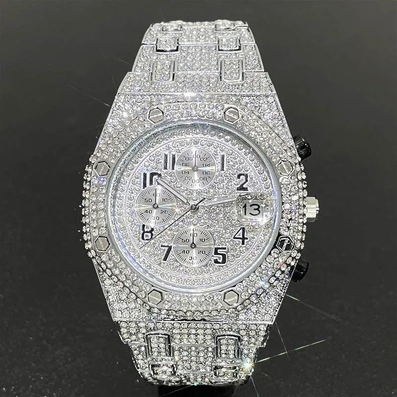 Gold Watches Luxury Mens MISSFOX Iced Diamond Fashion Quartz WristWatch Hip Hop Stainless Steel Chrono Clock Free Shipping Reloj
Gold Watches Luxury Mens MISSFOX Iced Diamond Fashion Quartz WristWatch Hip Hop Stainless Steel Chrono Clock Free Shipping Reloj