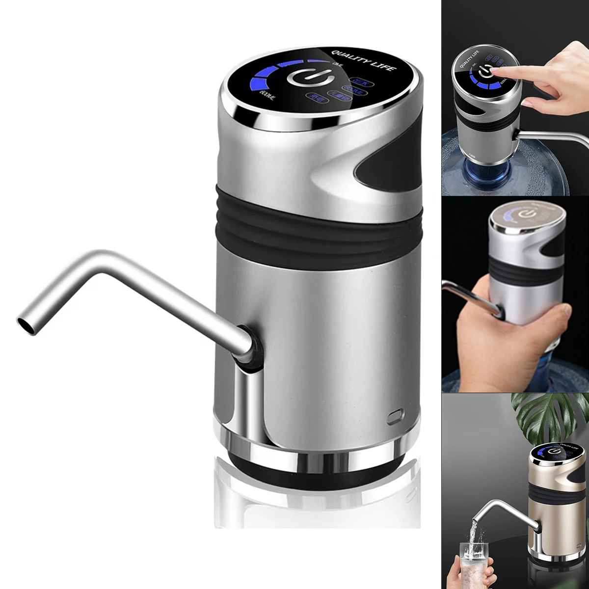 Portable Mini Push Button Rechargeable Electric Dispenser Water Pump with Child Lock USB Cable for 4.5 - 18.9L Barrelled Water
Portable Mini Push Button Rechargeable Electric Dispenser Water Pump with Child Lock USB Cable for 4.5 - 18.9L Barrelled Water