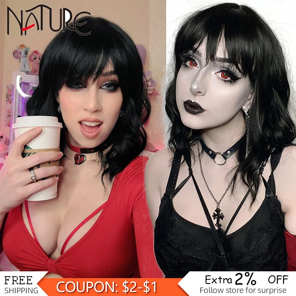 Synthetic Short Bob Wigs for Women Body Wave Wigs with Bangs Deep Wave Natural Black Wig Heat Resistant Fiber Cosplay Hair
Synthetic Short Bob Wigs for Women Body Wave Wigs with Bangs Deep Wave Natural Black Wig Heat Resistant Fiber Cosplay Hair