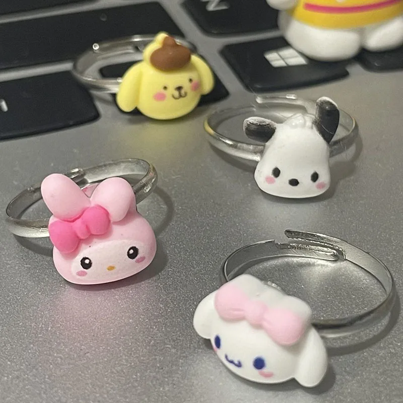 Kawaii Accessories Sanrio Ring Cartoon Opening Adjustable MyMelody Cinnamoroll Pochacco Pompom Purin Ring Pendant Gift for Girls
Kawaii Accessories Sanrio Ring Cartoon Opening Adjustable MyMelody Cinnamoroll Pochacco Pompom Purin Ring Pendant Gift for Girls