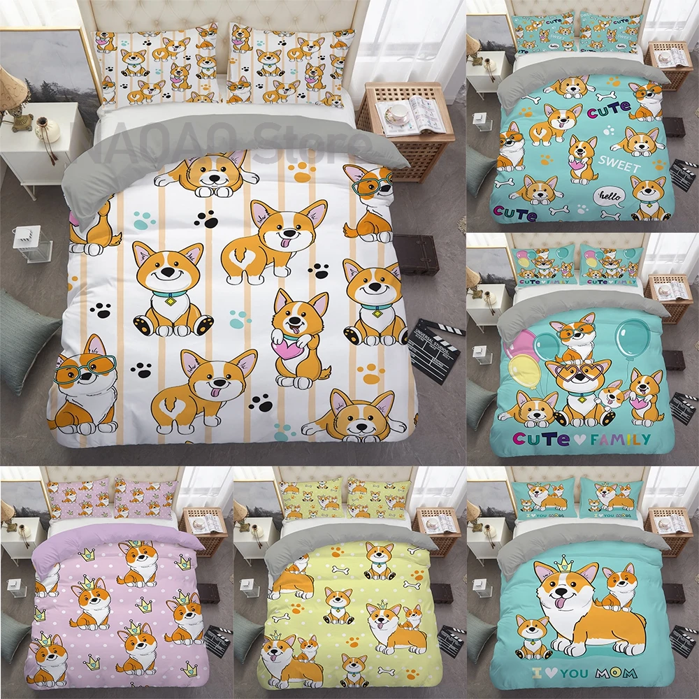 Cartoon Dog Bed Sets Duvet Cover Puppy Bedding Set With Pillowcase Pet Animal Comforter Sets Cute Bed Set Home Textiles
Cartoon Dog Bed Sets Duvet Cover Puppy Bedding Set With Pillowcase Pet Animal Comforter Sets Cute Bed Set Home Textiles