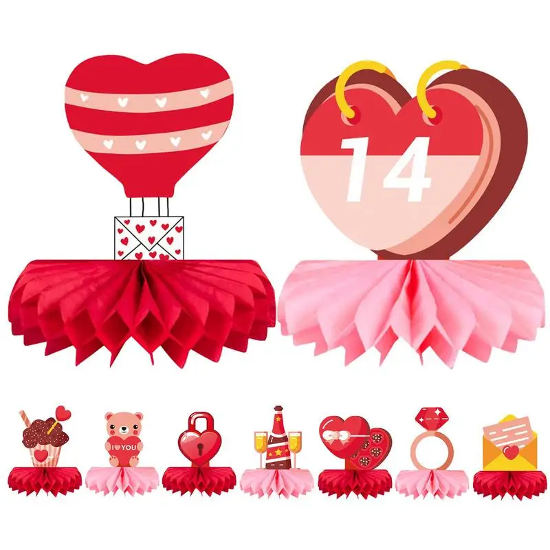 9pcs Valentine's Day Honeycomb Decoration Honeycomb Ornaments Three-dimensional Table Party Decoration Paper For Valentine's Day 
9pcs Valentine's Day Honeycomb Decoration Honeycomb Ornaments Three-dimensional Table Party Decoration Paper For Valentine's Day