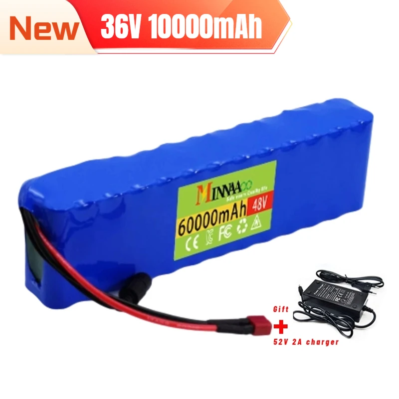 High Capacity 13S2P 48v 60Ah 18650 Li-ion Battery for Bafang Electric Bike Retrofit Kit 1000w 54.6V 2A Charger + XT60 Plug
High Capacity 13S2P 48v 60Ah 18650 Li-ion Battery for Bafang Electric Bike Retrofit Kit 1000w 54.6V 2A Charger + XT60 Plug