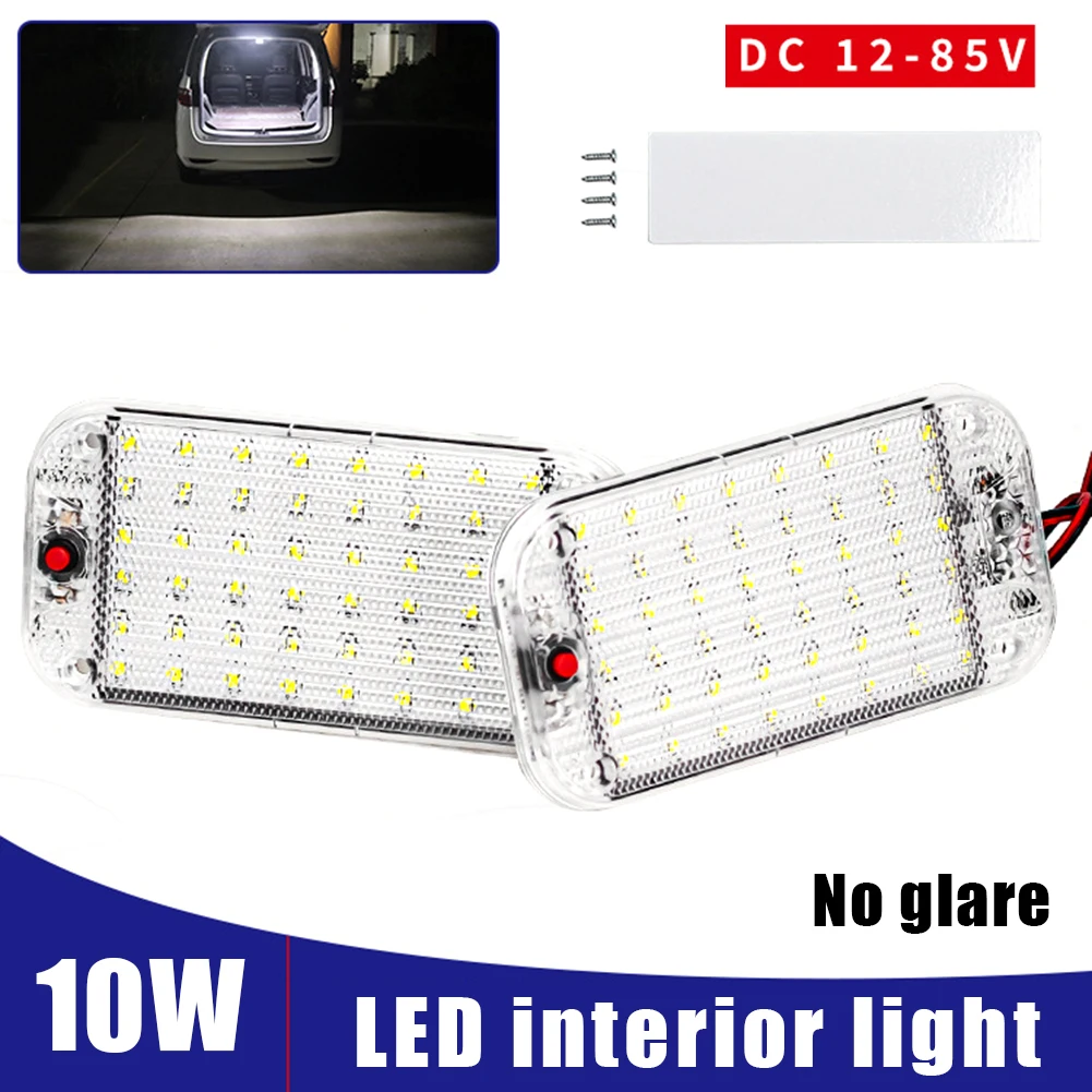 12V-85V SMD Auto Interior Dome Light 48LED Car Ceiling Light with On/Off Switch for Truck Trailer RV Motorhome
12V-85V SMD Auto Interior Dome Light 48LED Car Ceiling Light with On/Off Switch for Truck Trailer RV Motorhome