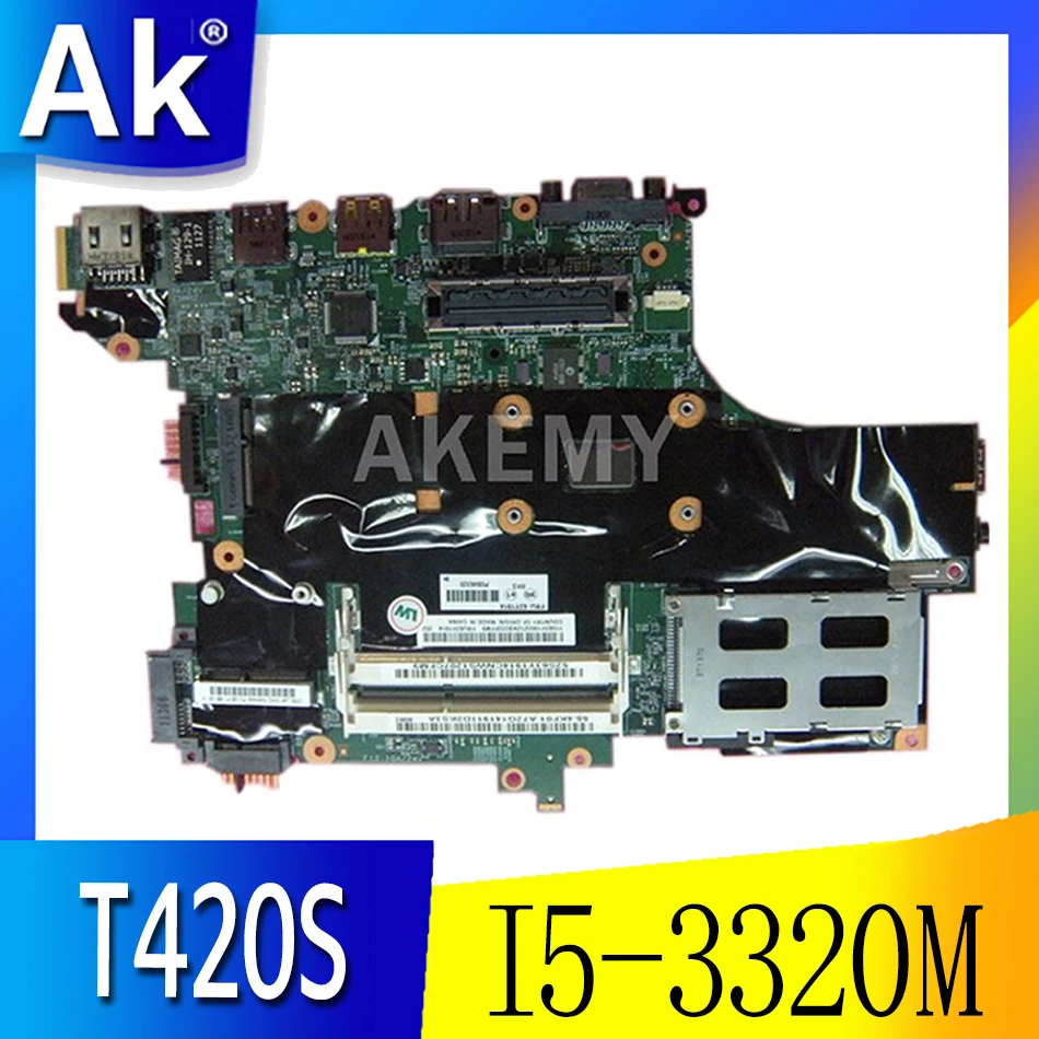 Akemy T420S MainBoard for lenovo T420S Laptop motherboard 100% working with I5-3320M CPU
Akemy T420S MainBoard for lenovo T420S Laptop motherboard 100% working with I5-3320M CPU