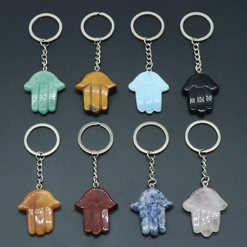 Women Gemstone Cute Keychain Healing Crystal Hand Necklace Men Stone Evil Eye Hamsa Hand Fatima Pendant Chain Hip Hop Jewelry
Women Gemstone Cute Keychain Healing Crystal Hand Necklace Men Stone Evil Eye Hamsa Hand Fatima Pendant Chain Hip Hop Jewelry