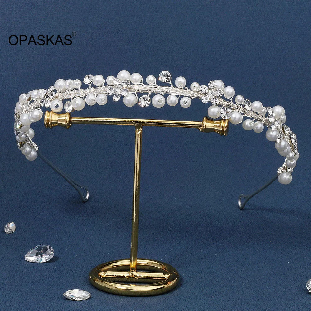 Bride Tiaras Headbadns Wedding Hair Accessories For Women Crystal Silver Color Hairbands Pearl Beaded Noiva Headdress Jewelry
Bride Tiaras Headbadns Wedding Hair Accessories For Women Crystal Silver Color Hairbands Pearl Beaded Noiva Headdress Jewelry