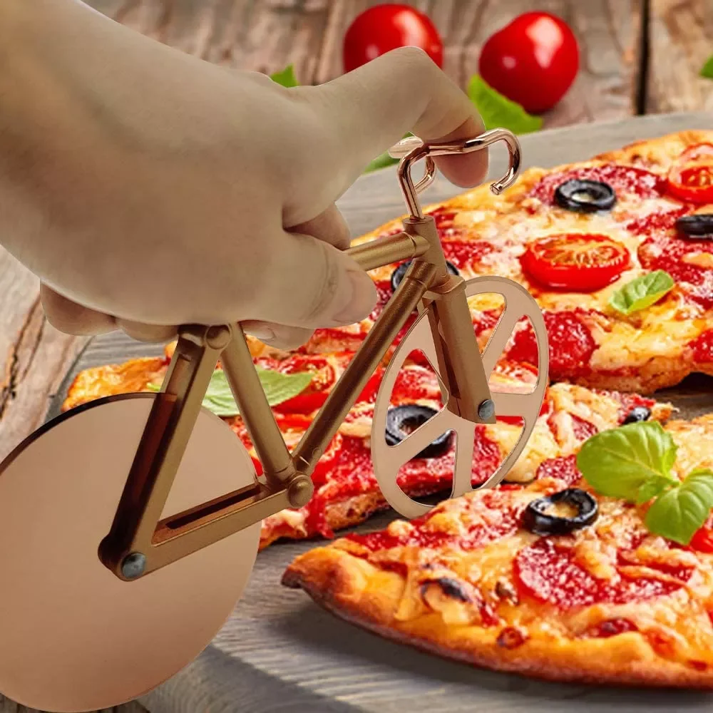 Pizza Cutter - Stainless Steel Non-Stick Cutting Wheels - Display Stand - A very Cool Gift for Christmas by Leeseph
Pizza Cutter - Stainless Steel Non-Stick Cutting Wheels - Display Stand - A very Cool Gift for Christmas by Leeseph