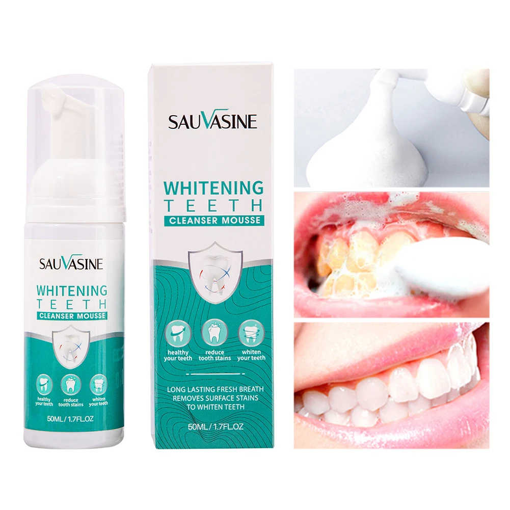 50ml Teeth Cleansing Whitening Mousse Toothpaste Remove Stains Odor Dental Cleaning Mousse Foam Fresh Breath Oral Care For Adult
50ml Teeth Cleansing Whitening Mousse Toothpaste Remove Stains Odor Dental Cleaning Mousse Foam Fresh Breath Oral Care For Adult
