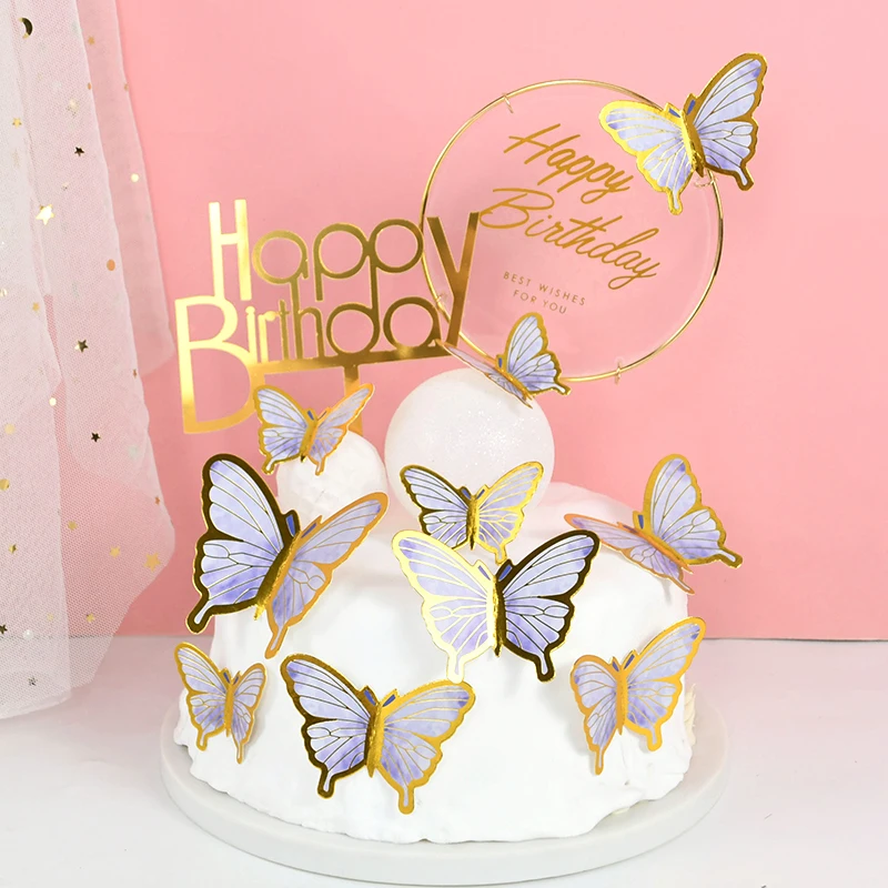 Happy Birthday Cake Topper Baby Shower Wedding Kids Girl Birthday Party Cake Decoration Butterflies Cake Cupcake Toppers 
Happy Birthday Cake Topper Baby Shower Wedding Kids Girl Birthday Party Cake Decoration Butterflies Cake Cupcake Toppers