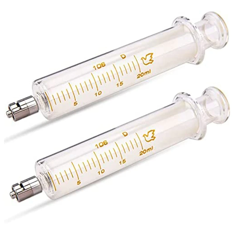 2 Pack Glass Syringe Luer Lock 20ML With No Needle For Industry Arts Crafts And Etc
2 Pack Glass Syringe Luer Lock 20ML With No Needle For Industry Arts Crafts And Etc
