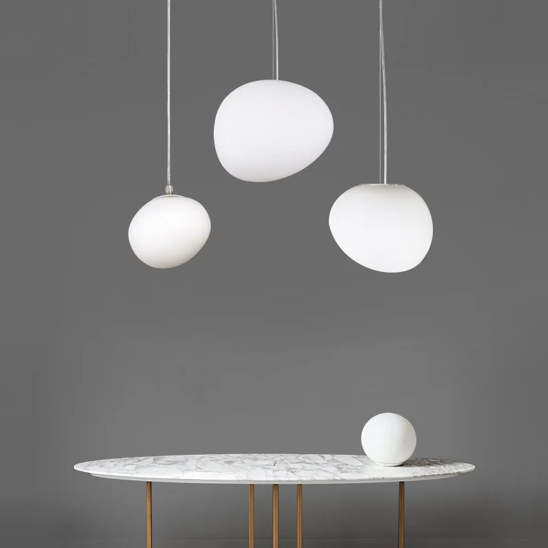 

Pebble-shaped Spherical Creativity Pendant Light Nordic Simple Modern Living Dining Room Bar Study Bedside Bedroom Pendant Lamp