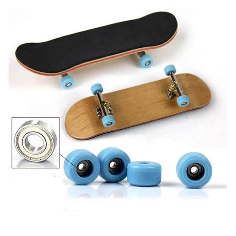 

1 Set Wooden Fingerboard Skateboard with Box Children Deck Sport Game Gift Maple Novelty Finger Toy for Adults Kids