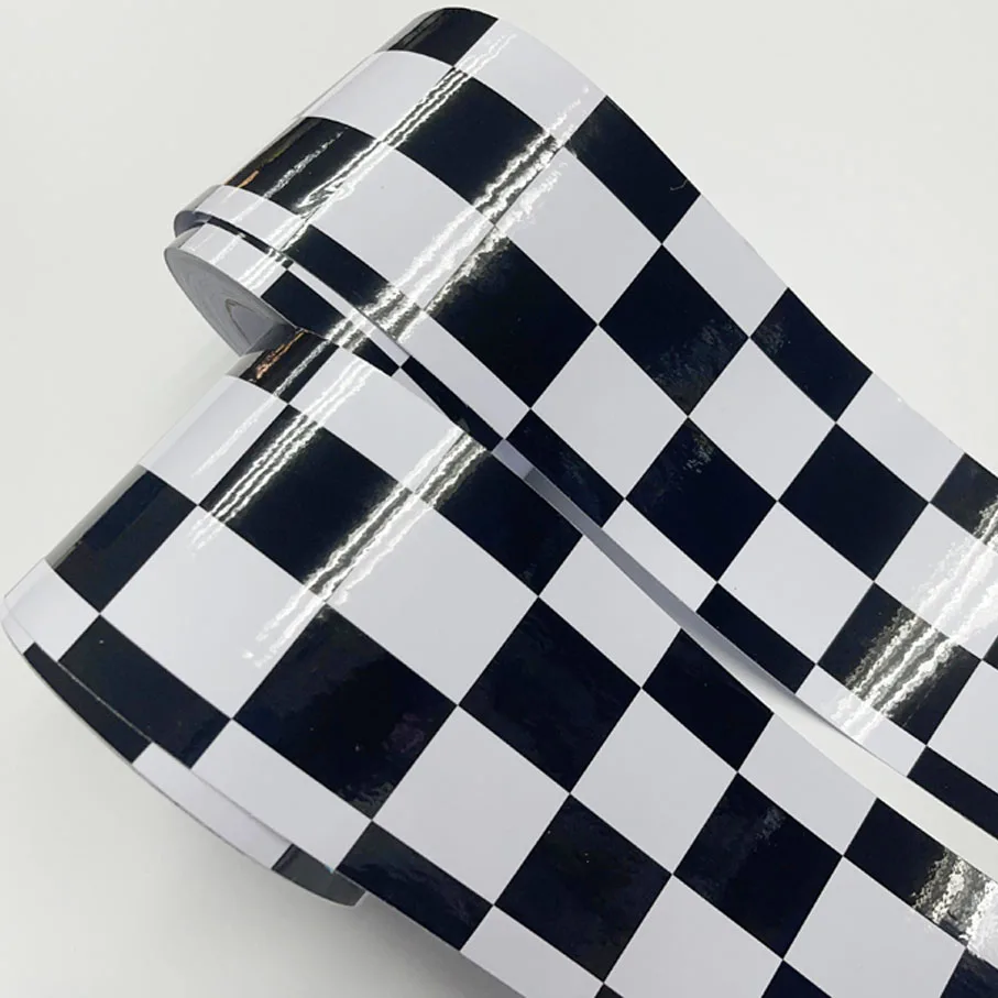 10cmx500cm Gloss Black White Checkered Racing Flag Vinyl Film Car Wrap Foil Air Release Adhesive Car Motorbike Scooter Sticker
10cmx500cm Gloss Black White Checkered Racing Flag Vinyl Film Car Wrap Foil Air Release Adhesive Car Motorbike Scooter Sticker
