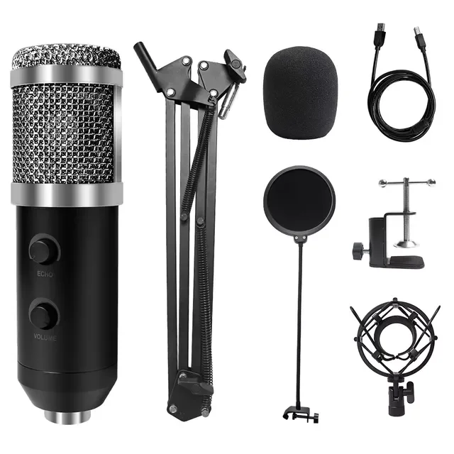 Microphone with Arm E20 Condenser Computer Mic Stand with Ring Light Studio Kit for Gaming Youtube Video Record 2021 Upgrade
Microphone with Arm E20 Condenser Computer Mic Stand with Ring Light Studio Kit for Gaming Youtube Video Record 2021 Upgrade