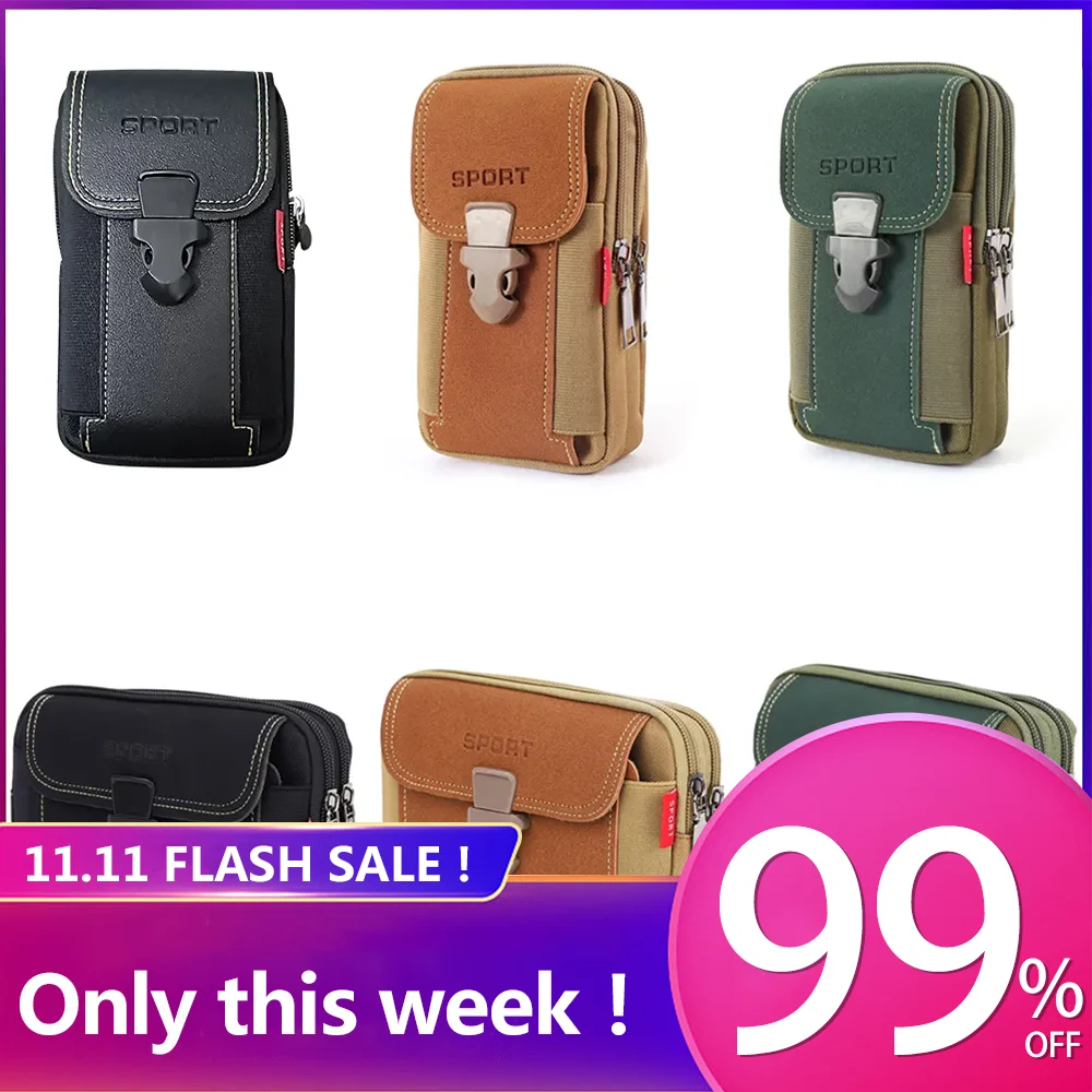 2023 New Mobile Phone Pouches Fashion New Men Outdoor Multi-zipper Casual Portable Men Canvas Waist Belt Bum Bag
2023 New Mobile Phone Pouches Fashion New Men Outdoor Multi-zipper Casual Portable Men Canvas Waist Belt Bum Bag