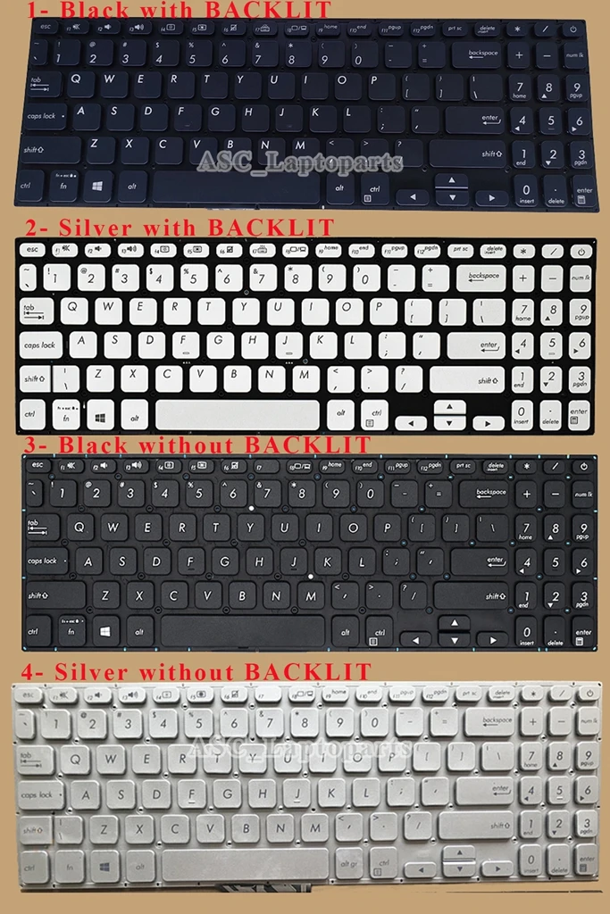 New US QWERTY Keyboard for Asus Vivobook S15 X530 K530 S530F S530UA X530FA X530UN Laptop, Silver / Black, With BACKLIT
New US QWERTY Keyboard for Asus Vivobook S15 X530 K530 S530F S530UA X530FA X530UN Laptop, Silver / Black, With BACKLIT