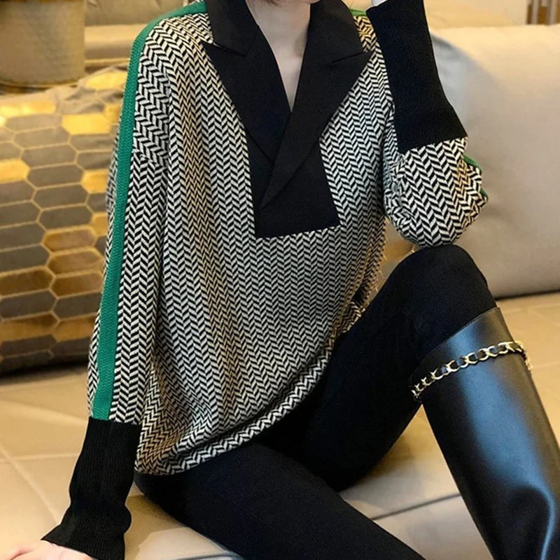 Striped Women's Sweater 2022 Trend Fashion Luxury Crochet Tops Sweaters for Women Autumn Pullover Knitted Vintage Winter Clothes
Striped Women's Sweater 2022 Trend Fashion Luxury Crochet Tops Sweaters for Women Autumn Pullover Knitted Vintage Winter Clothes