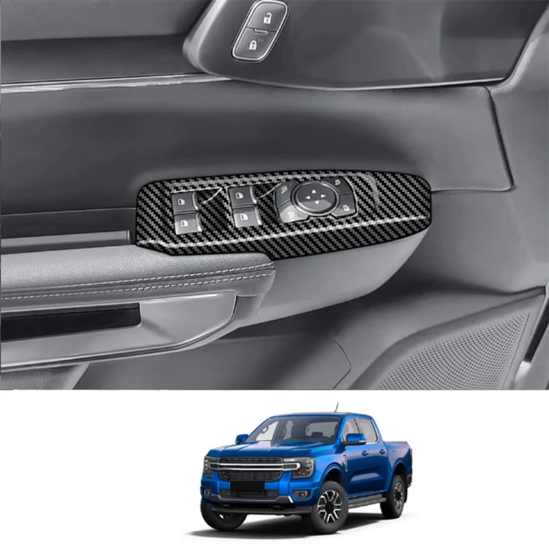 Для Ford Ranger 2023 + панель из углеродного волокна для стеклоподъемника, кнопки, крышка переключателя, отделка двери, подлокотника, аксессуары для автомобиля, запчасти
Для Ford Ranger 2023 + панель из углеродного волокна для стеклоподъемника, кнопки, крышка переключателя, отделка двери, подлокотника, аксессуары для автомобиля, запчасти