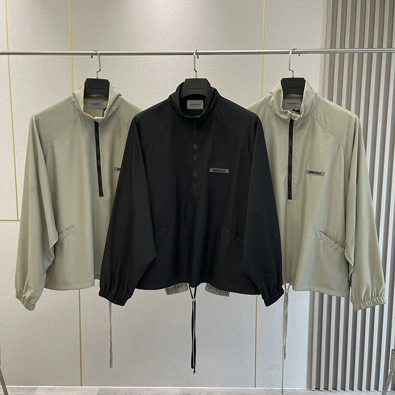 ESSENTIALS Fashion Men's Windbreak Coat Thin Jacket Streetwear Men and Women Loose Oversized Hip Hop Zipper Coats
ESSENTIALS Fashion Men's Windbreak Coat Thin Jacket Streetwear Men and Women Loose Oversized Hip Hop Zipper Coats
