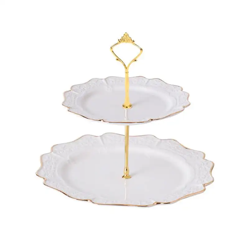 2/3 Tiers Ceramic Material Cake Stand Wedding Dessert Cupcake Rack for Tea Party
2/3 Tiers Ceramic Material Cake Stand Wedding Dessert Cupcake Rack for Tea Party