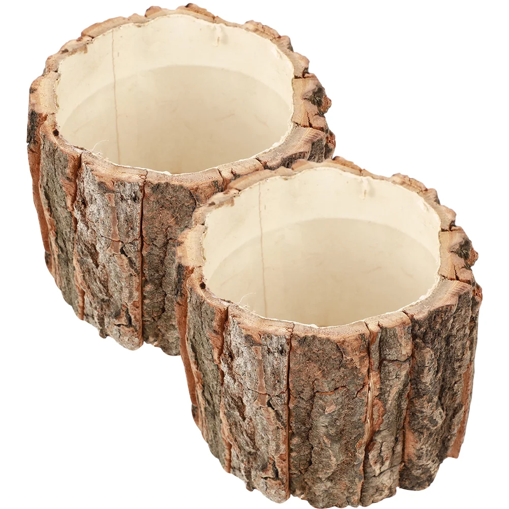 2 Pcs Clay Pots Plants Home Decoration Bark Succulent Planters Tree Stump Flower Pot Vintage Wedding Decor
2 Pcs Clay Pots Plants Home Decoration Bark Succulent Planters Tree Stump Flower Pot Vintage Wedding Decor