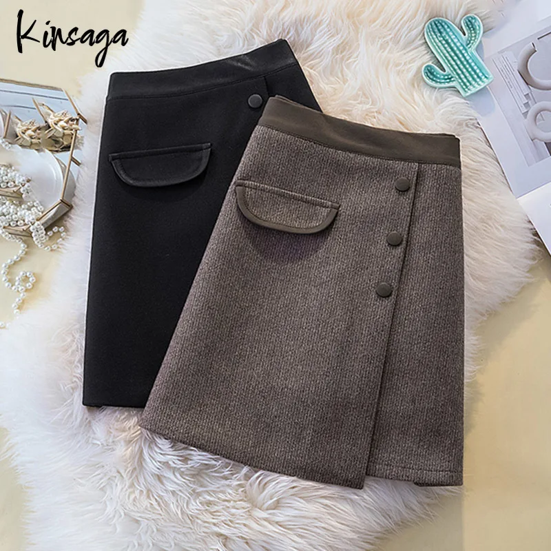 Plus Size Buttons Patchwork Mini Tweed Skirts 4XL Women Preppy High Waist Pockets Elegant Slim Pockets Irregular A-line Skirt
Plus Size Buttons Patchwork Mini Tweed Skirts 4XL Women Preppy High Waist Pockets Elegant Slim Pockets Irregular A-line Skirt