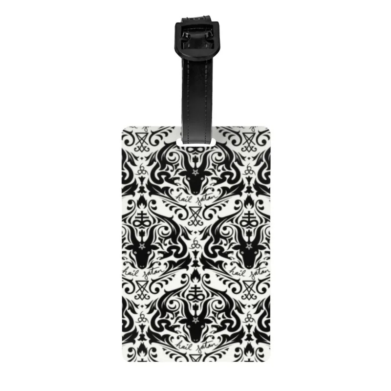 Damask Hail Satan Luggage Tag Satanic Cross Devil Baphomet Suitcase Baggage Privacy Cover ID Label
Damask Hail Satan Luggage Tag Satanic Cross Devil Baphomet Suitcase Baggage Privacy Cover ID Label