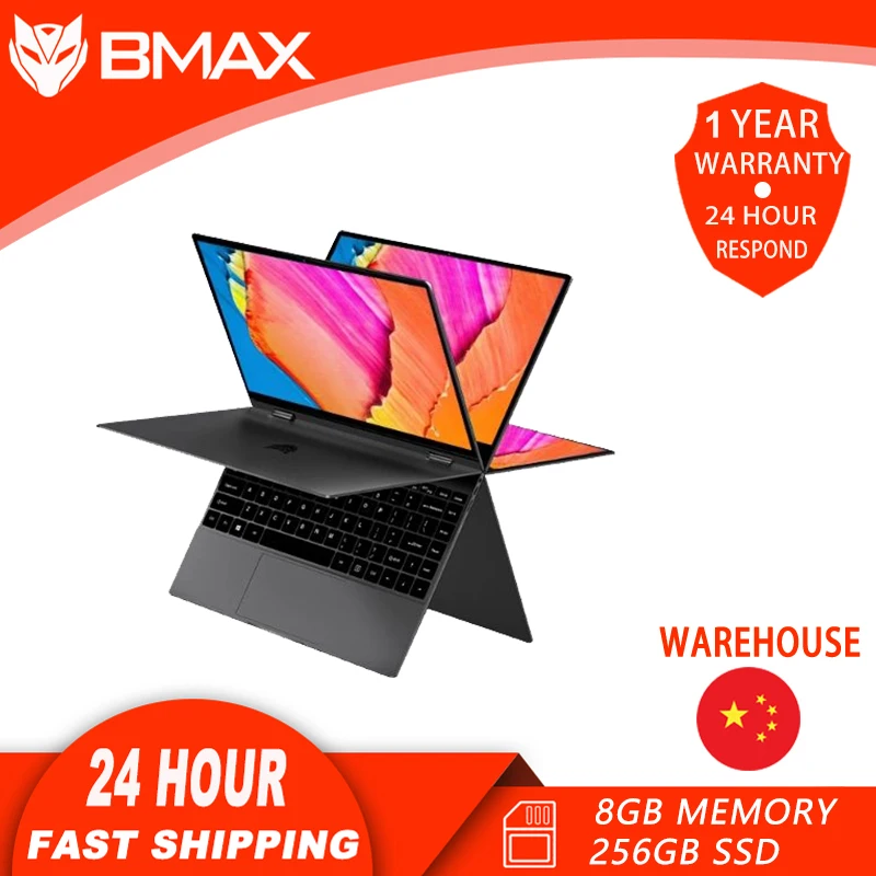 

BMAX Y13 Pro Intel Core m5-6Y54 360° Laptop 13.3 inch NotebookWindows 10 8GB RAM 256GB SSD 1920*1080 IPS touch screen laptops PC