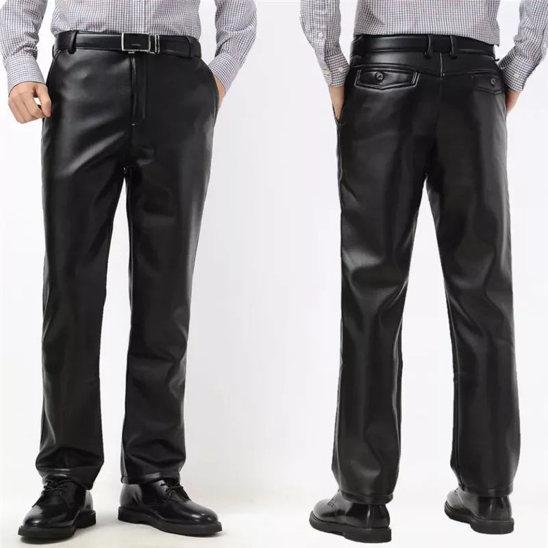 Trendy Men Leather Pants Fashion PU Leather Trousers Plus Size Straight Casual Motorcycle Pants Men's Streetwear
Trendy Men Leather Pants Fashion PU Leather Trousers Plus Size Straight Casual Motorcycle Pants Men's Streetwear