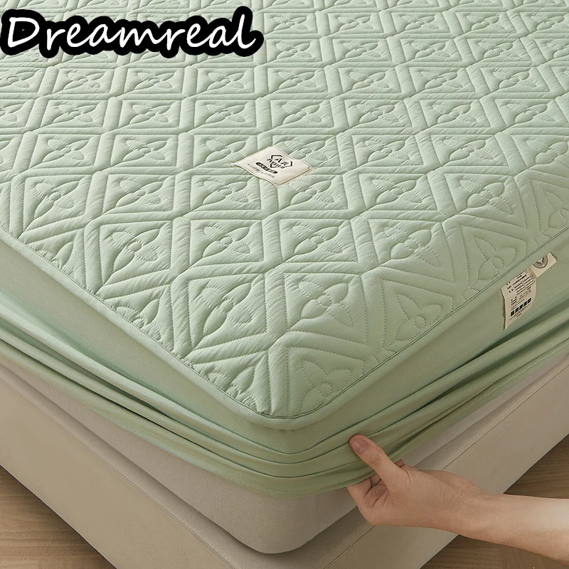 Стеганый наматрасник Dreamreal из чистого хлопка, антибактериальный эластичный матрас размера King/Queen, протектор для кровати
Стеганый наматрасник Dreamreal из чистого хлопка, антибактериальный эластичный матрас размера King/Queen, протектор для кровати