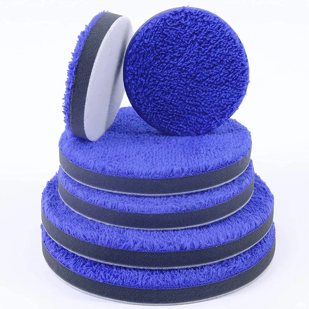 

3/4/5/6/7 Inch Removing Wax Buffer Pads Microfiber Polishing Pad Buffing Pads For DA/RO Polisher Microfiber Cutting Pad