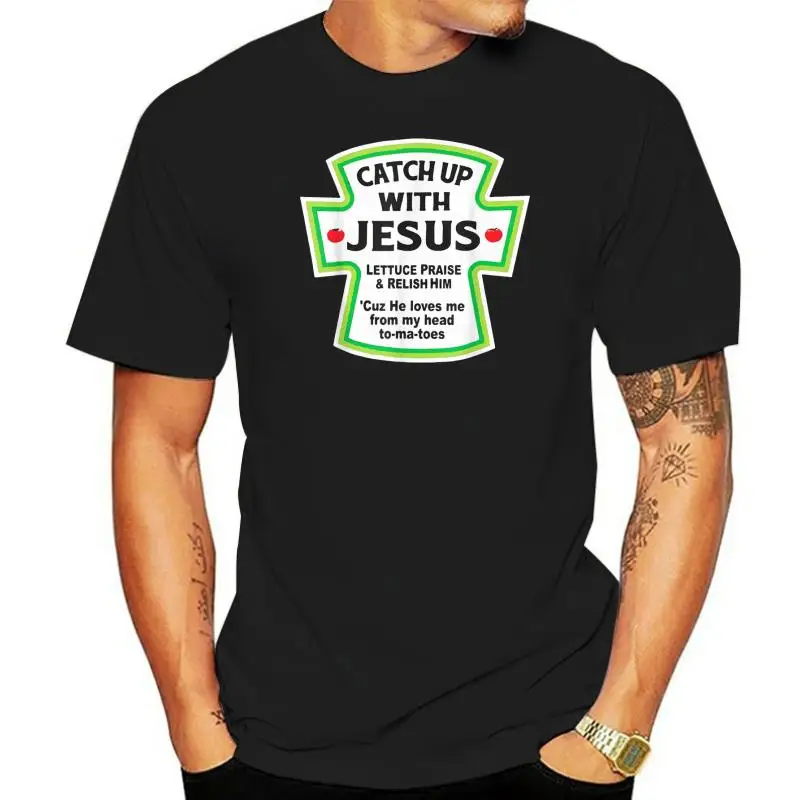 Модные мужские футболки с надписью «Catch Up With jesu» 
Модные мужские футболки с надписью «Catch Up With jesu»